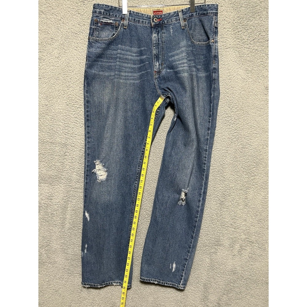 Hilfiger Denim Red Label Freedom Fit Jeans Mens 36x32 Straight Vintage Y2K - Picture 6 of 16